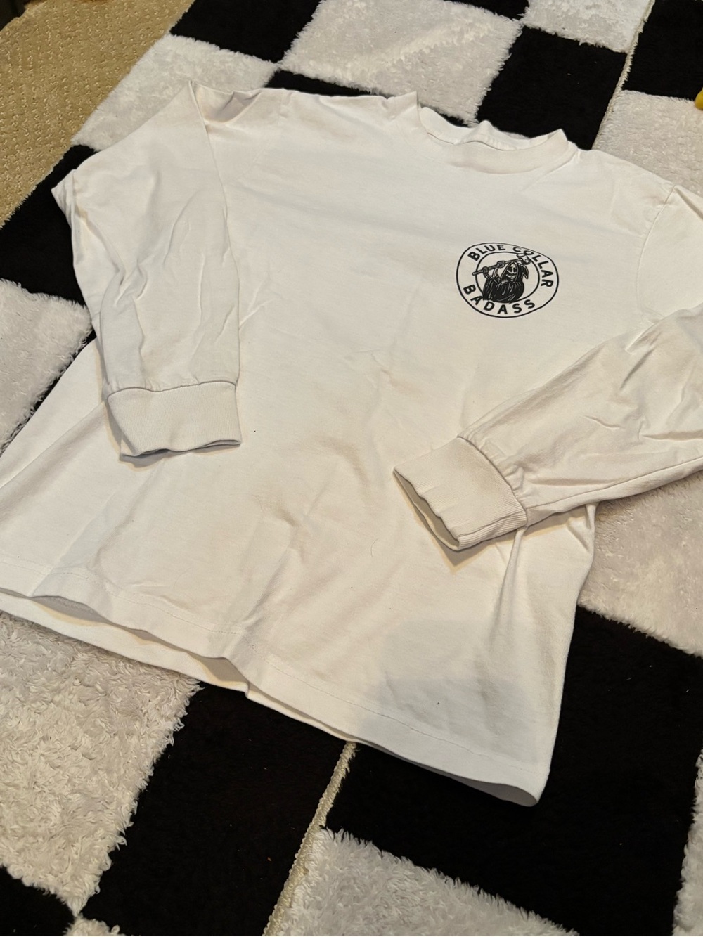 White Long-Sleeve Tee for Men